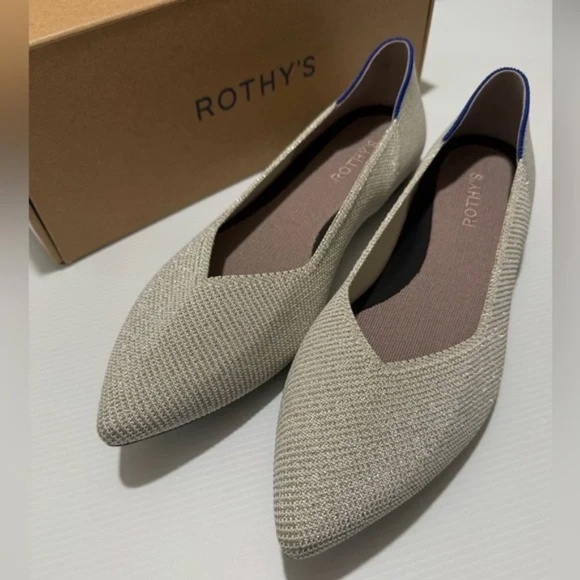 NWT ROTHY’S | Women's The Point II Flat Size W 10.5 Diamond Twill - Picture 5 of 7